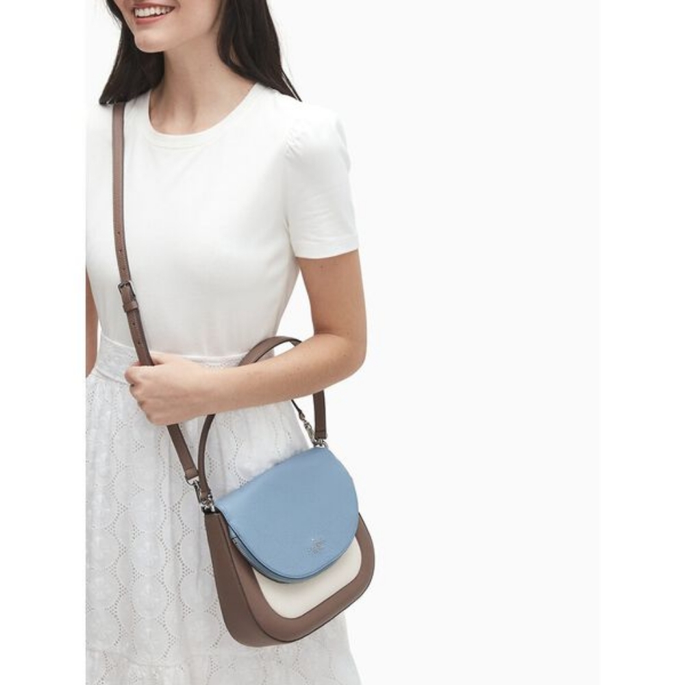 KATE SPADE Leila colorblock md flap shoulder bag